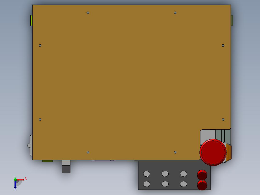 针式打标机俯视图