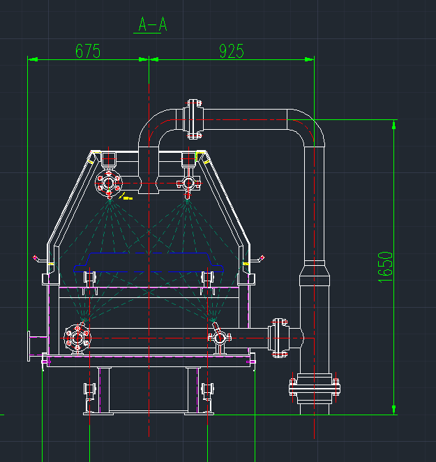 一种冷却输送机的CAD图纸