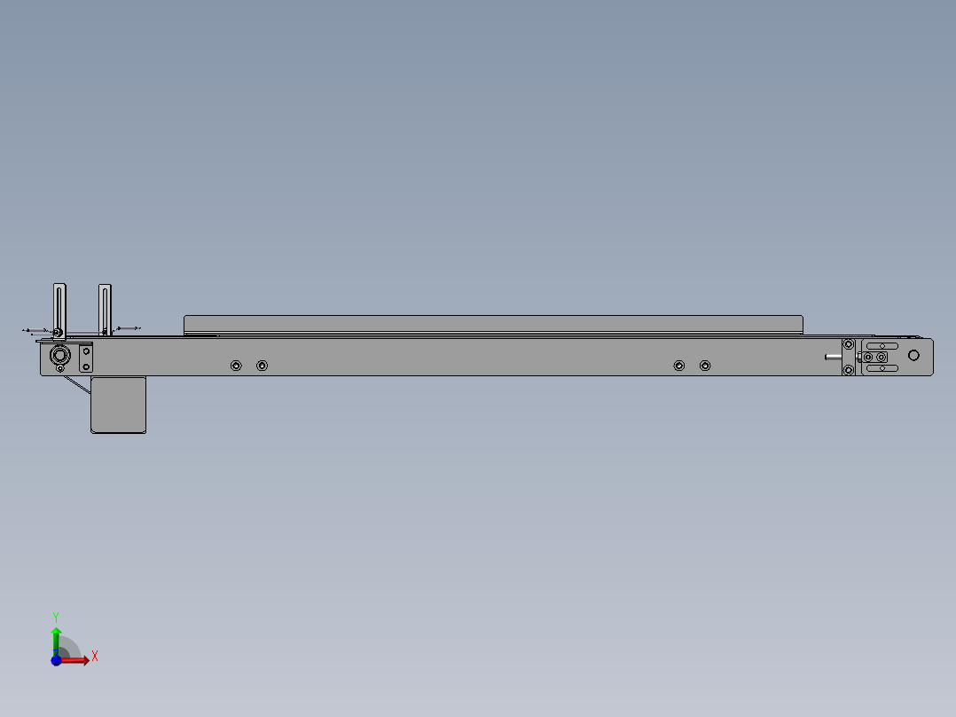带式输送机 3D模型前视图