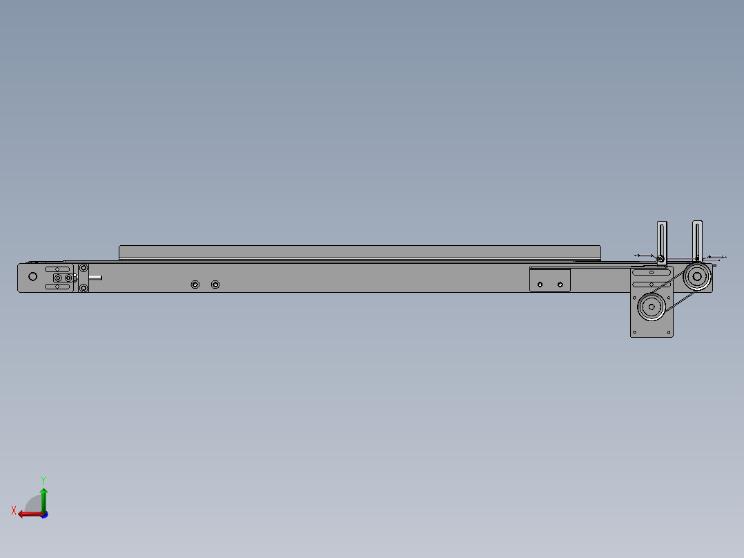 带式输送机 3D模型后视图
