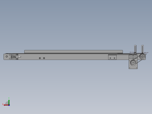 带式输送机 3D模型后视缩略图