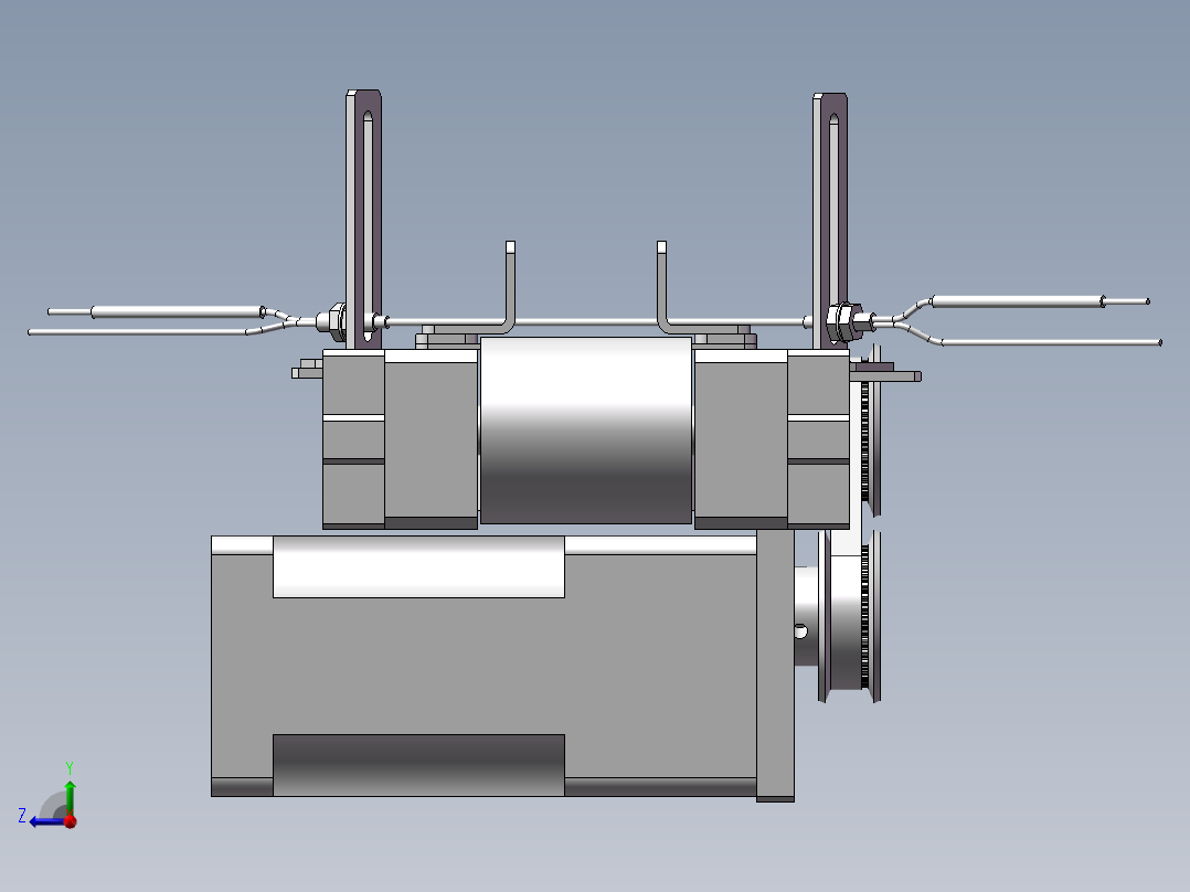 带式输送机 3D模型右视图