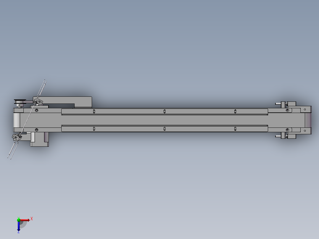 带式输送机 3D模型俯视图