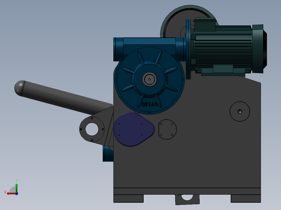 V搅拌机 橡胶开炼机后视图