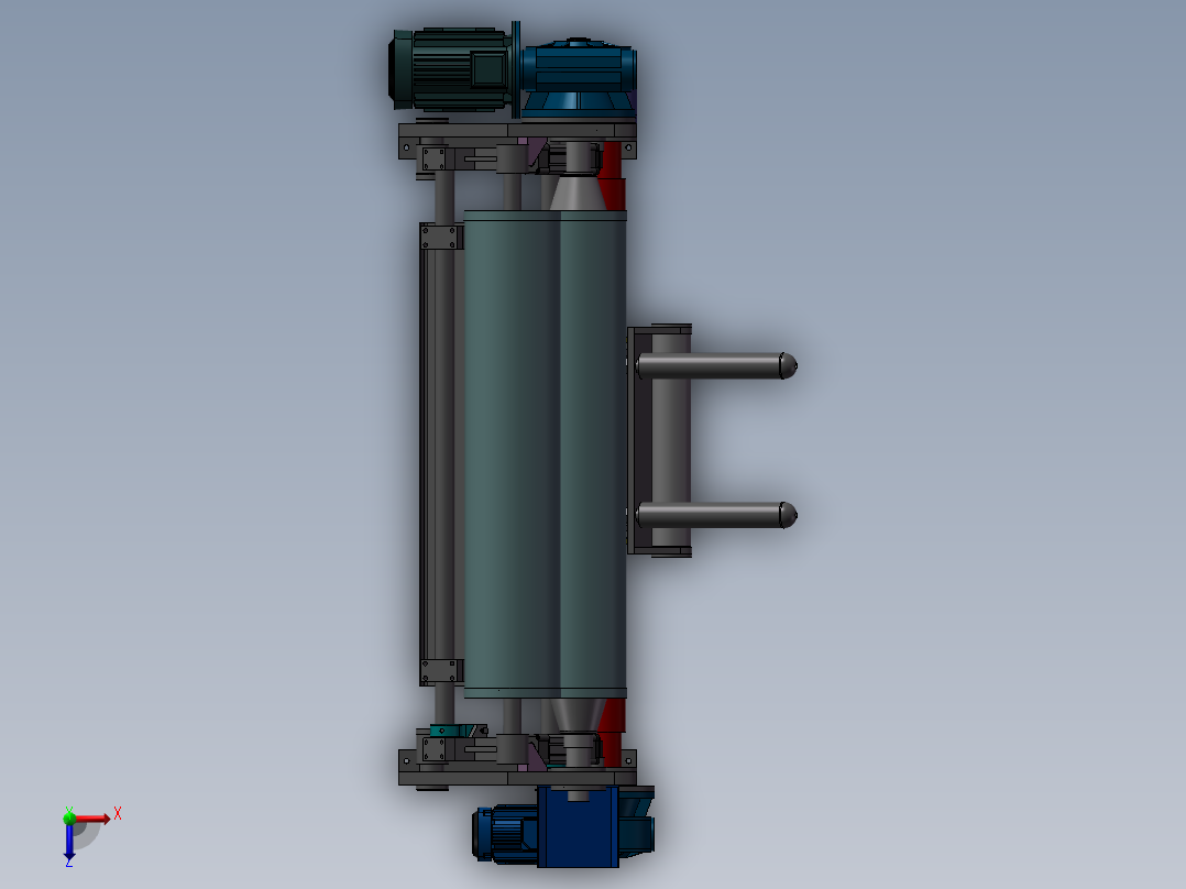 V搅拌机 橡胶开炼机俯视图