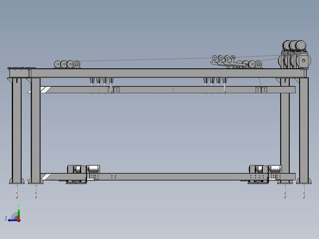 2X3轿车升降横移式立体车库设计含三维二维说明书完整设计资料486435右视图