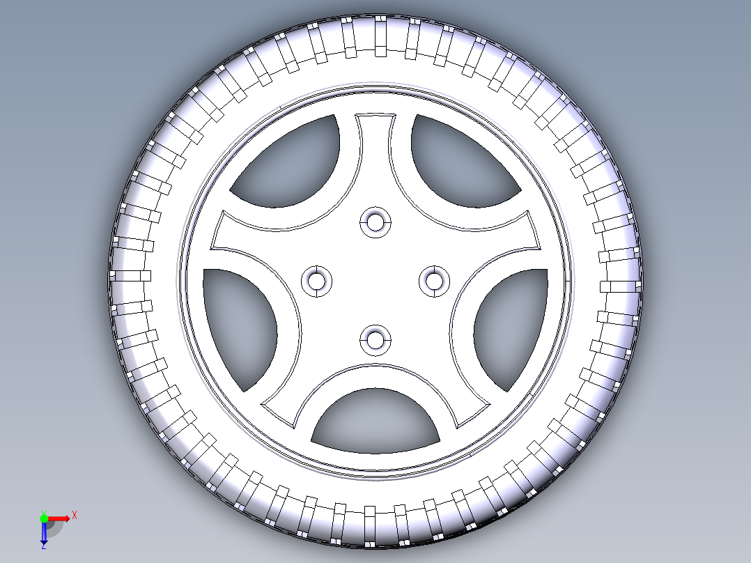 catia轮胎建模55810===8俯视图