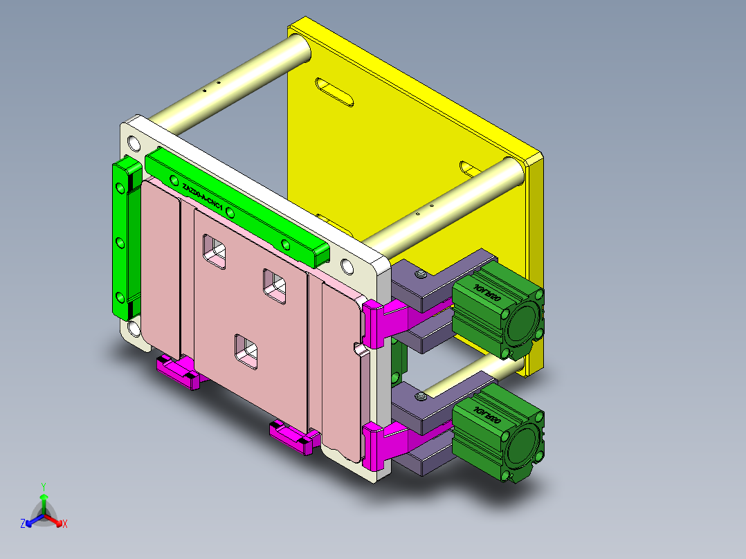 ZAZ00-A-笔记本CNC工装夹具三维模型cnc1-1023正等轴测图