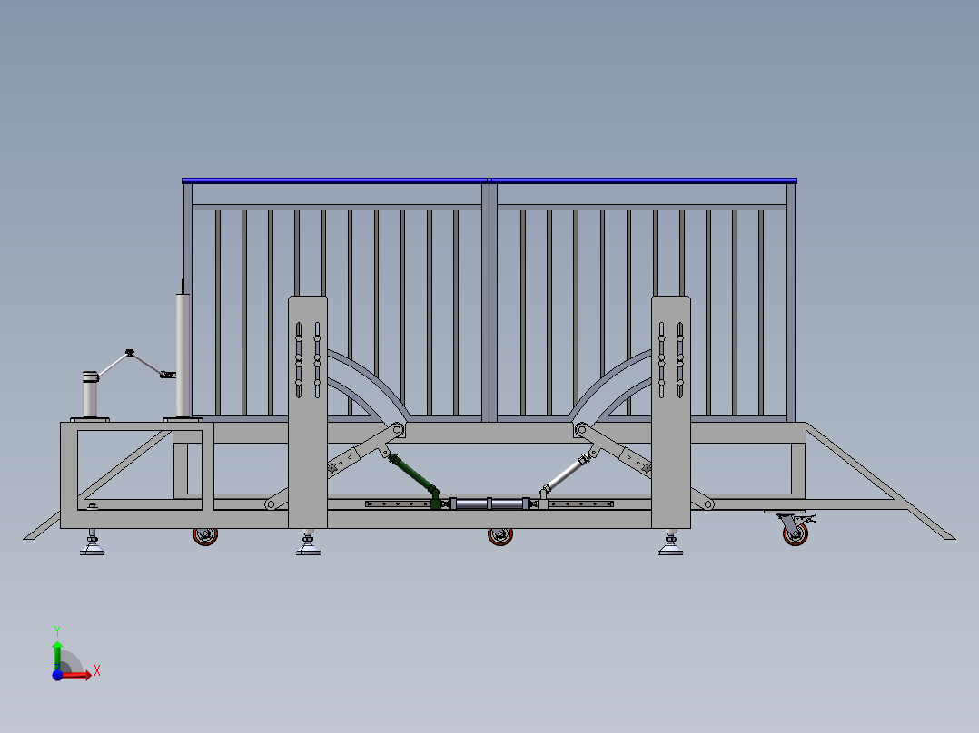 牲畜体检限位架sw23前视图
