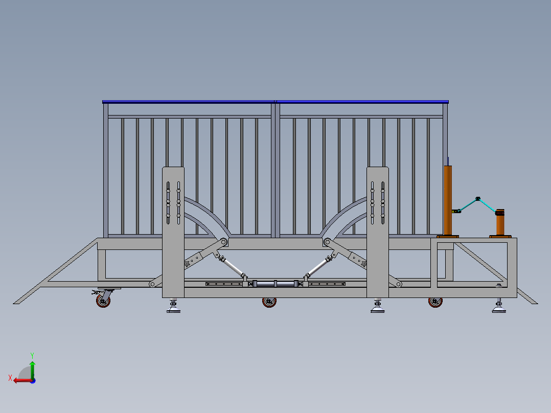 牲畜体检限位架sw23后视图