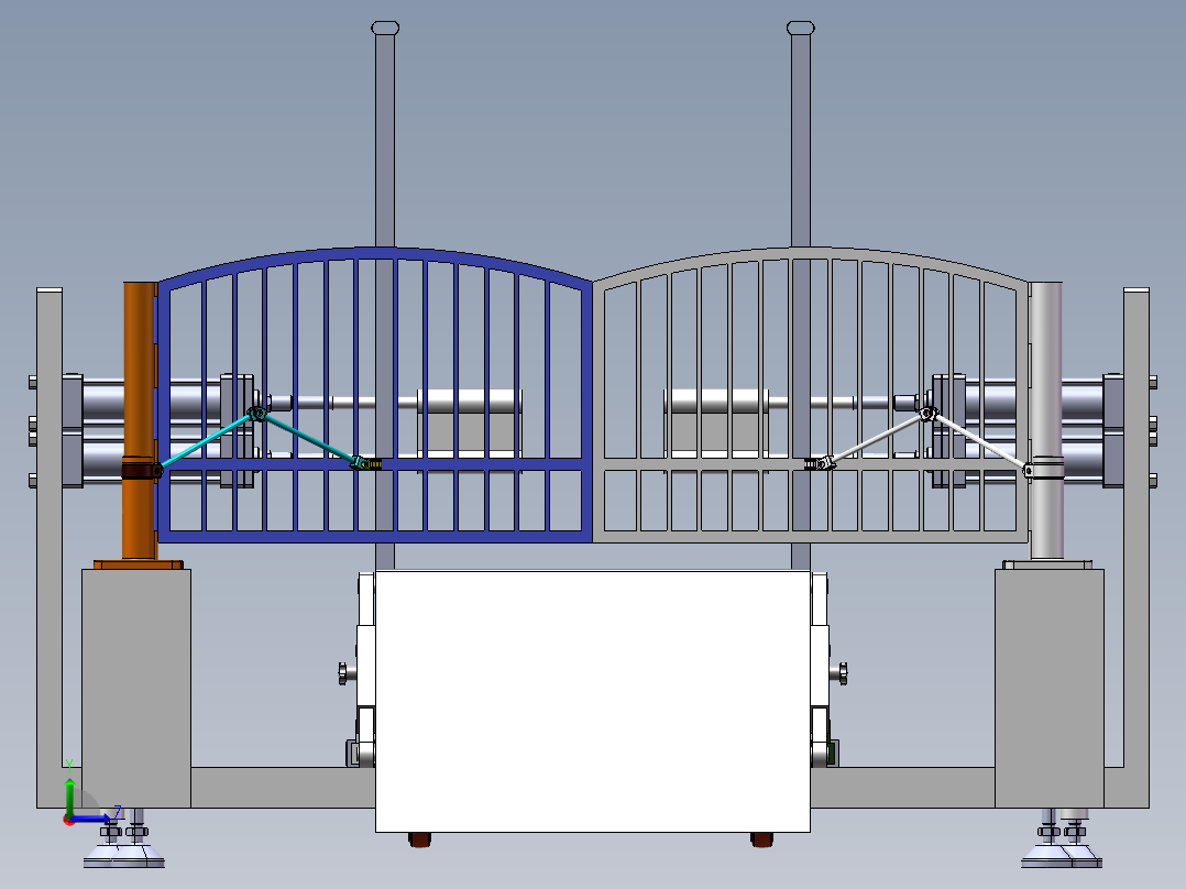 牲畜体检限位架sw23左视图