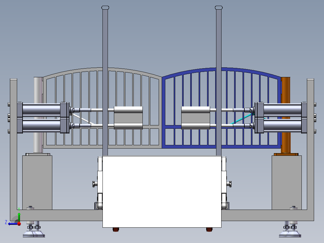牲畜体检限位架sw23右视图