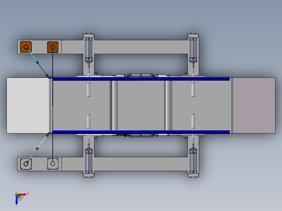 牲畜体检限位架sw23俯视图