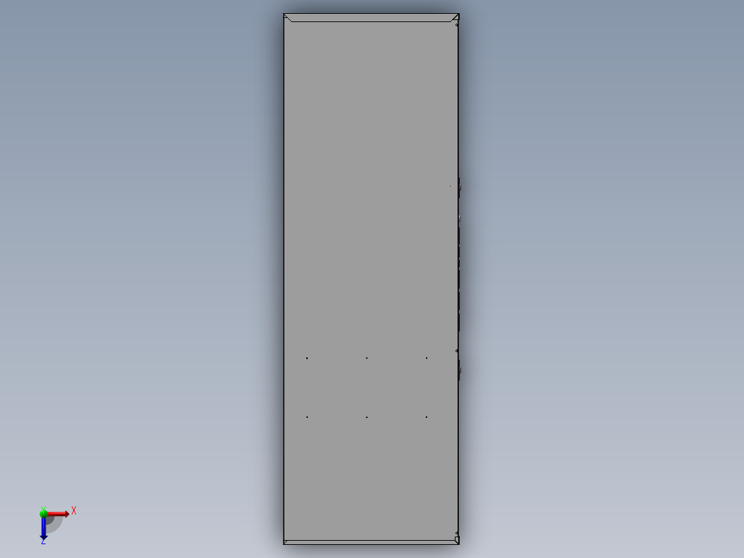 邮政智能信报箱（快递柜）3D模型俯视图