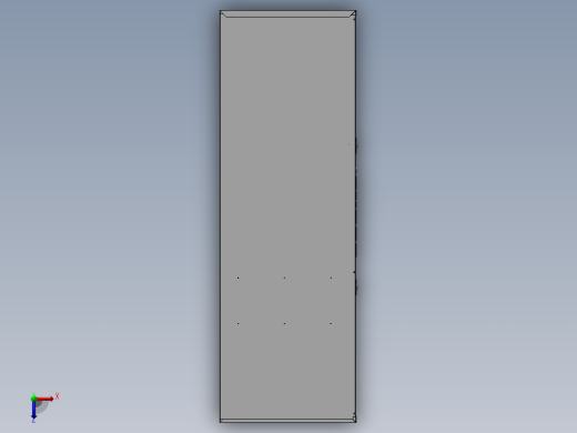 邮政智能信报箱（快递柜）3D模型俯视缩略图