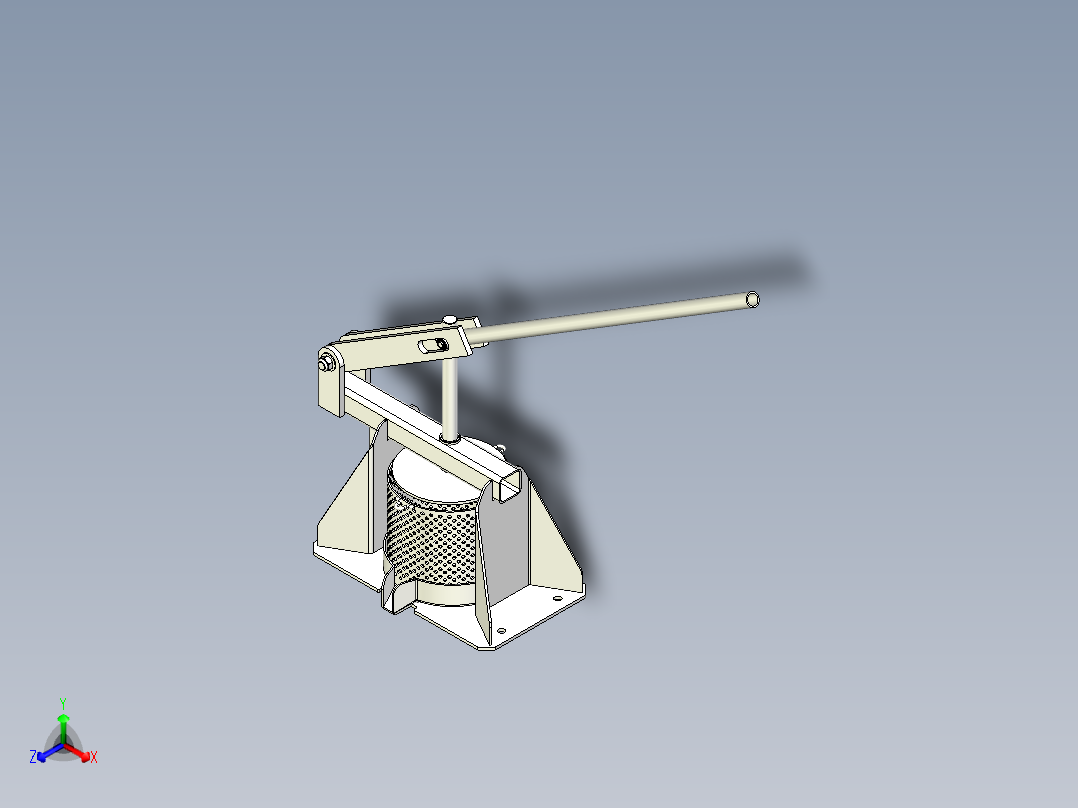 橄榄压榨机正等轴测图