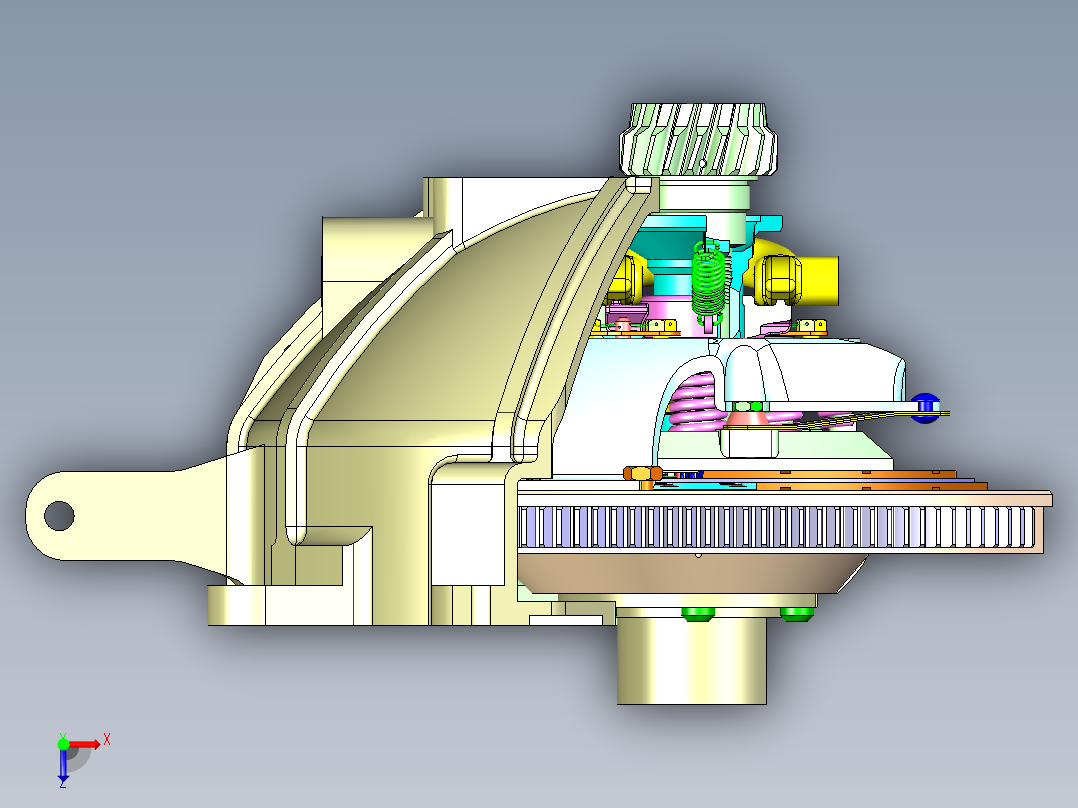 吉尔130汽车离合器俯视图