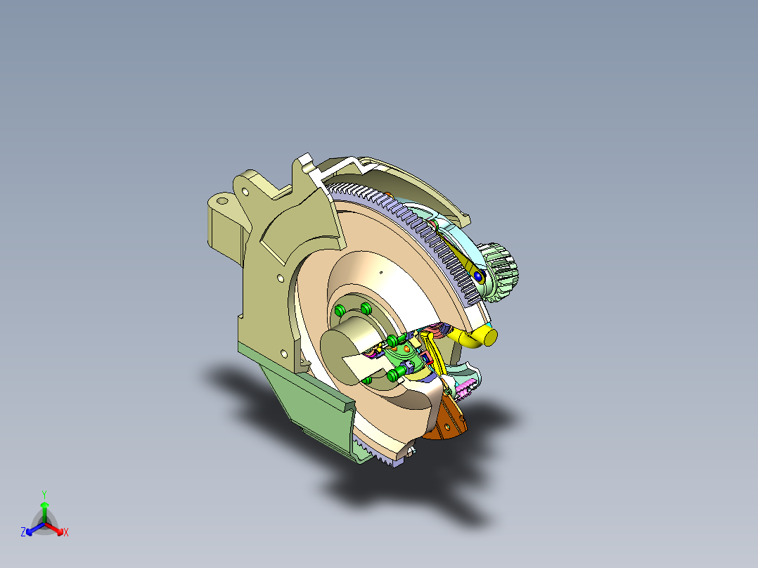 吉尔130汽车离合器正等轴测图