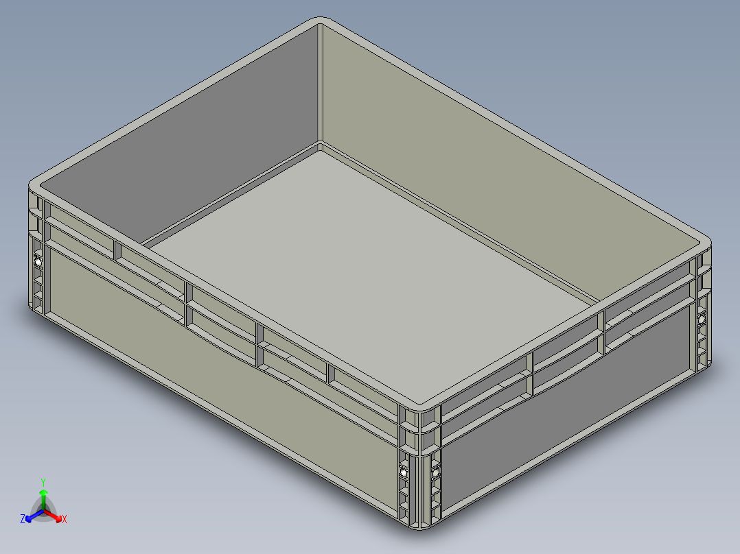 周转箱、箱子(22)正等轴测图