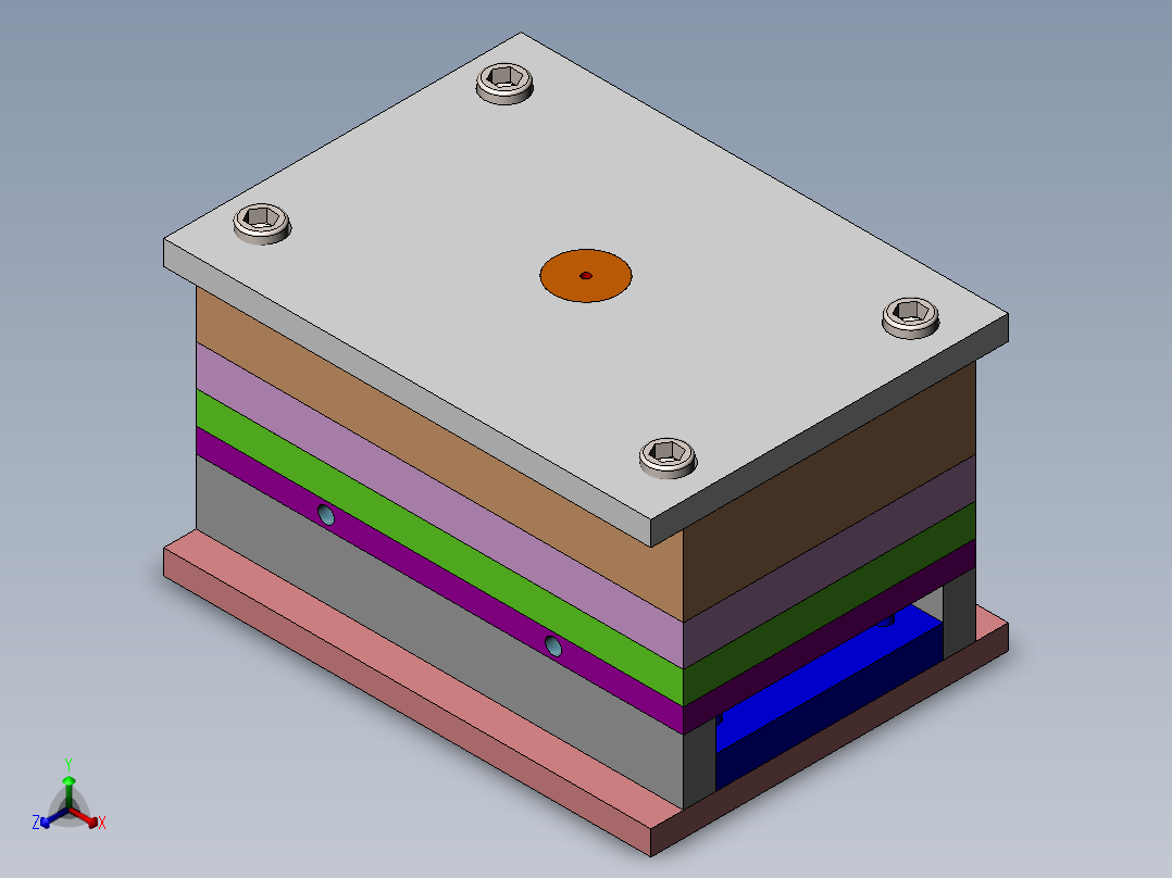 注塑模具、模具(144)正等轴测图