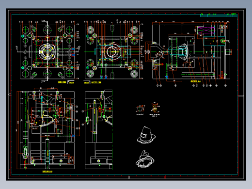 二次頂出前模滑塊
