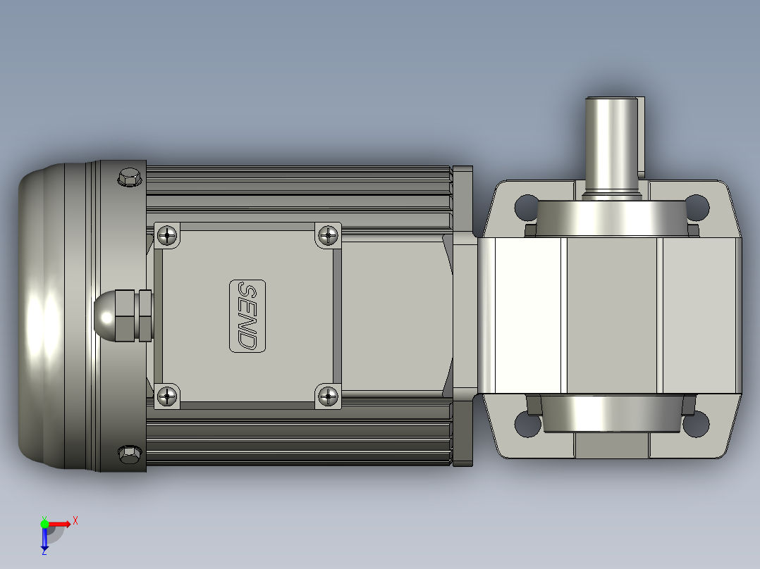 SZG22H-200W-30S-L-Z-F-J山藤减速电机俯视图