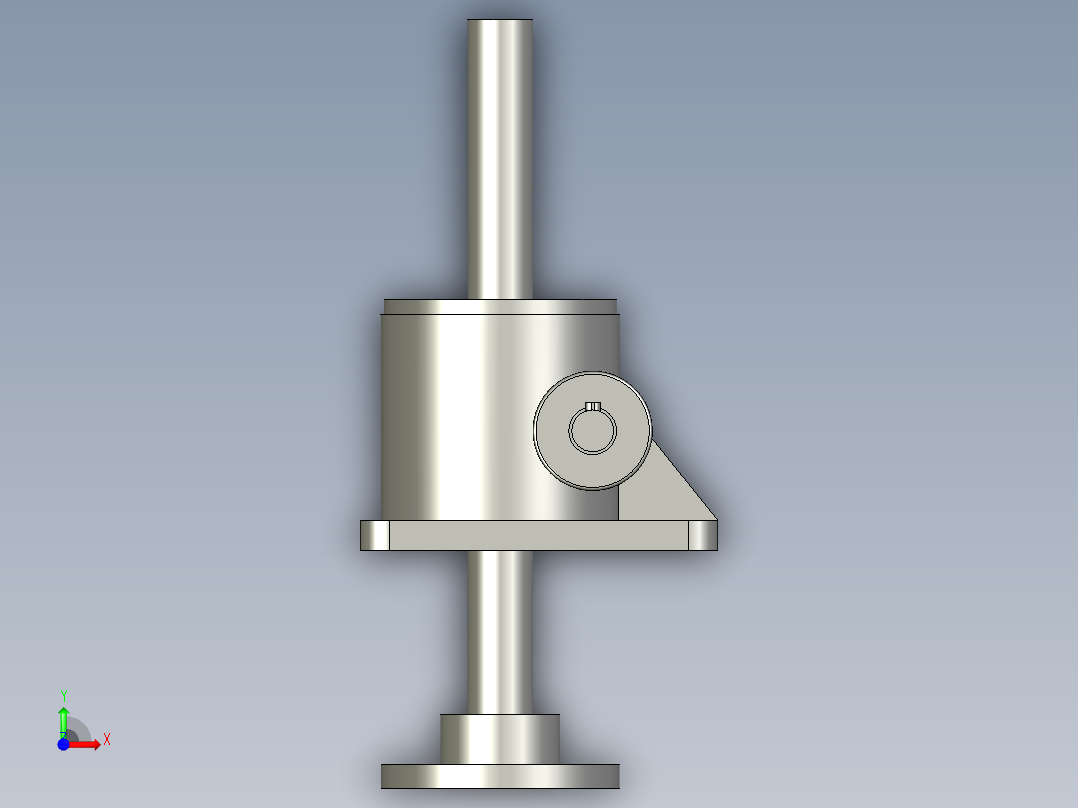 机制双排砖生产设备设计-升降装置前视图
