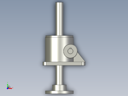 机制双排砖生产设备设计-升降装置前视缩略图