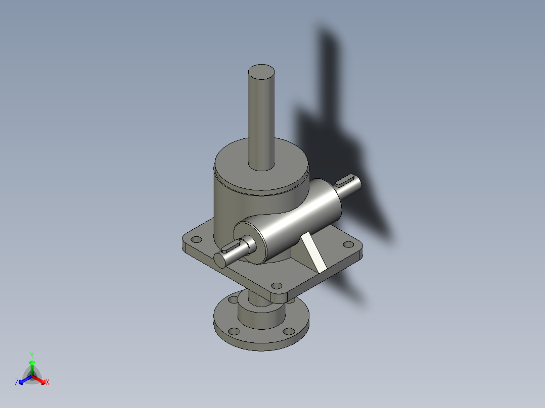 机制双排砖生产设备设计-升降装置正等轴测图