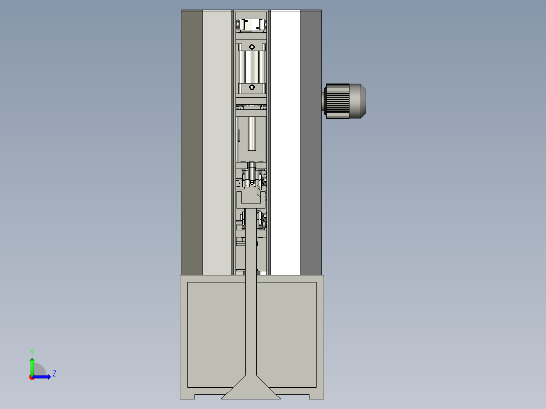 连续性焊接的超声波塑料焊接机左视图
