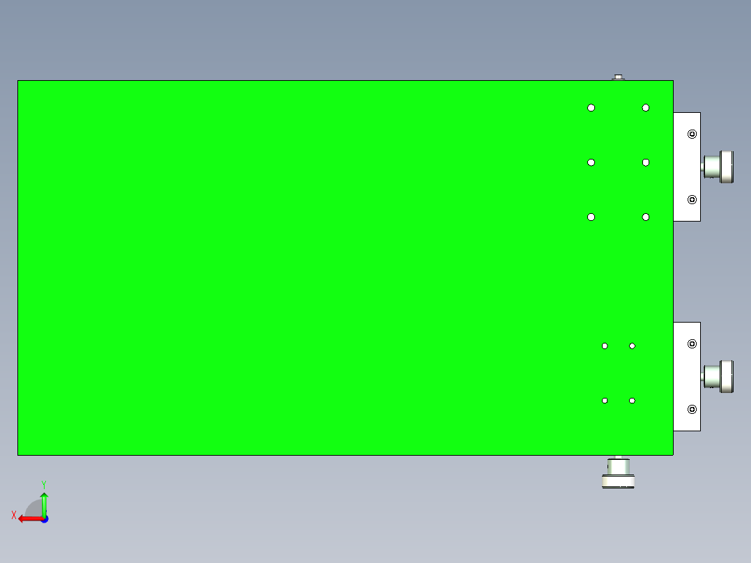 多轴多头打胶机构设计后视图