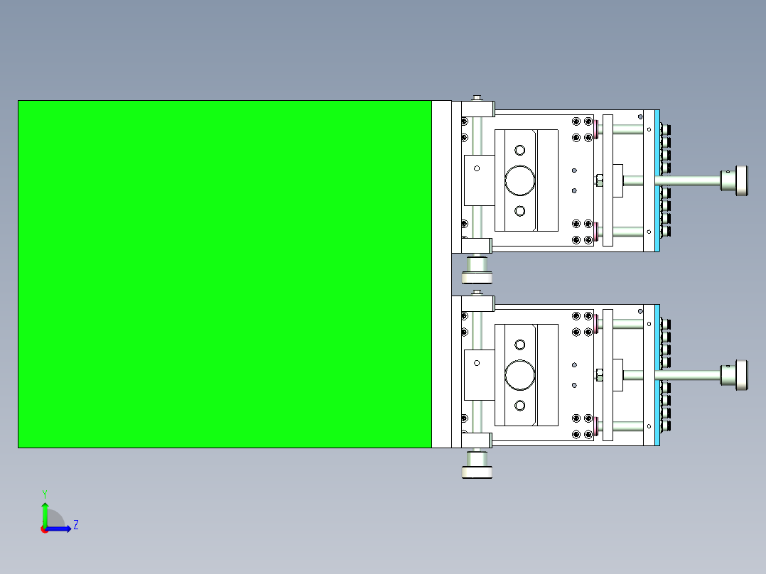 多轴多头打胶机构设计左视图