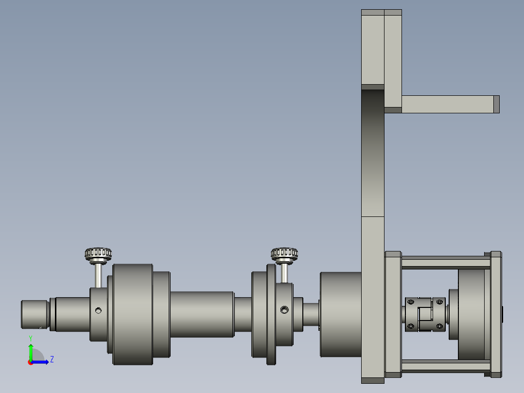全自动铜膜天线切割检测自动化生产线S2d01-014原料收放组件左视图