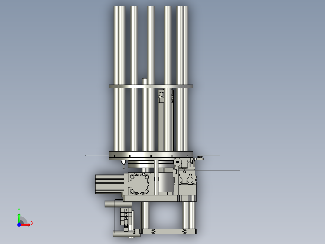 充电接口检测自动化设备设计-A104STNB5000-打磁铁-V1前视图