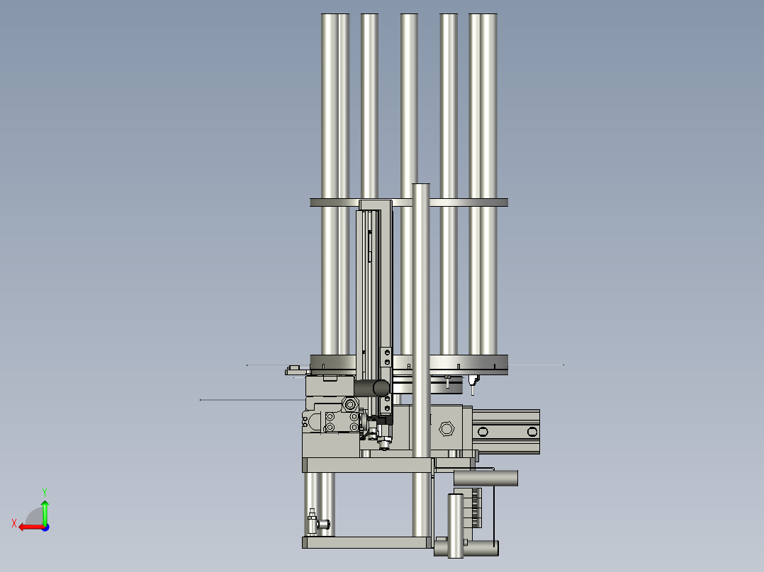 充电接口检测自动化设备设计-A104STNB5000-打磁铁-V1后视图