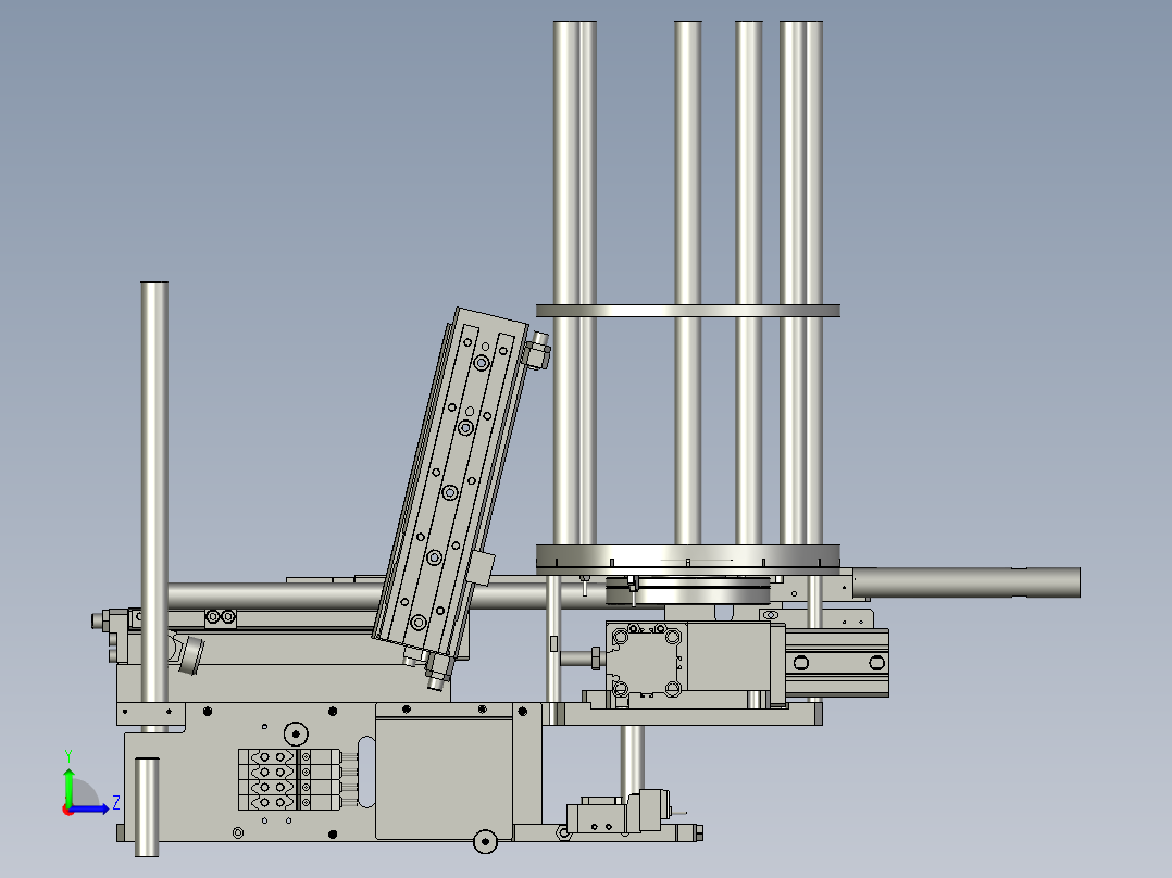 充电接口检测自动化设备设计-A104STNB5000-打磁铁-V1左视图