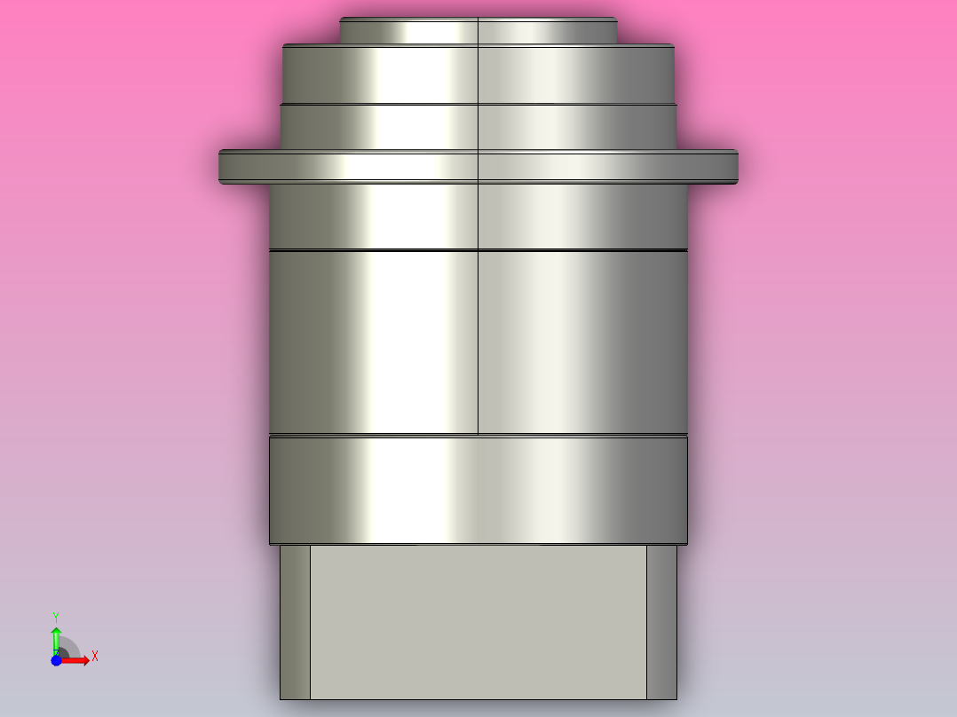 JHF090-L2 19-80-100-M6法兰盘斜齿轮行星减速机前视图