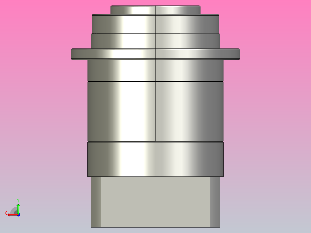 JHF090-L2 19-80-100-M6法兰盘斜齿轮行星减速机后视图