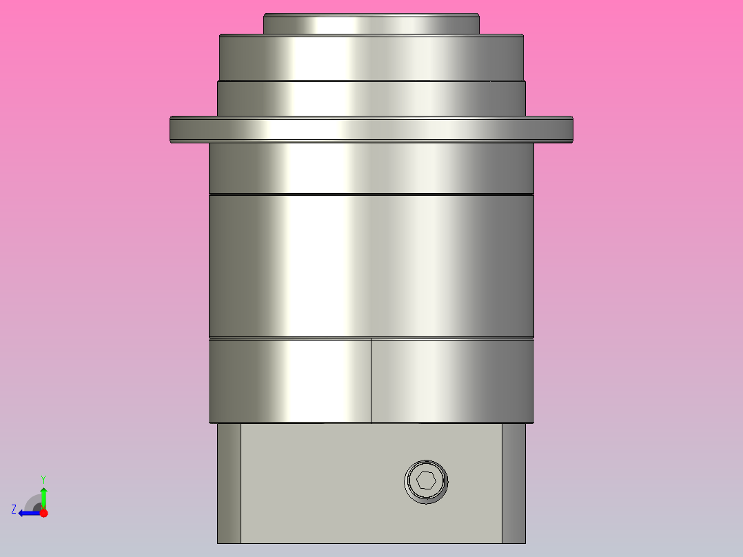 JHF090-L2 19-80-100-M6法兰盘斜齿轮行星减速机右视图