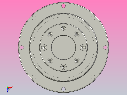 JHF090-L2 19-80-100-M6法兰盘斜齿轮行星减速机俯视缩略图