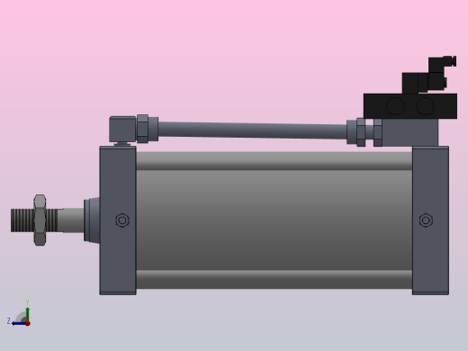 10A-5V系列无给油润滑气缸(通电时推式)[10A-5 SD 250 B 400 SD]右视缩略图