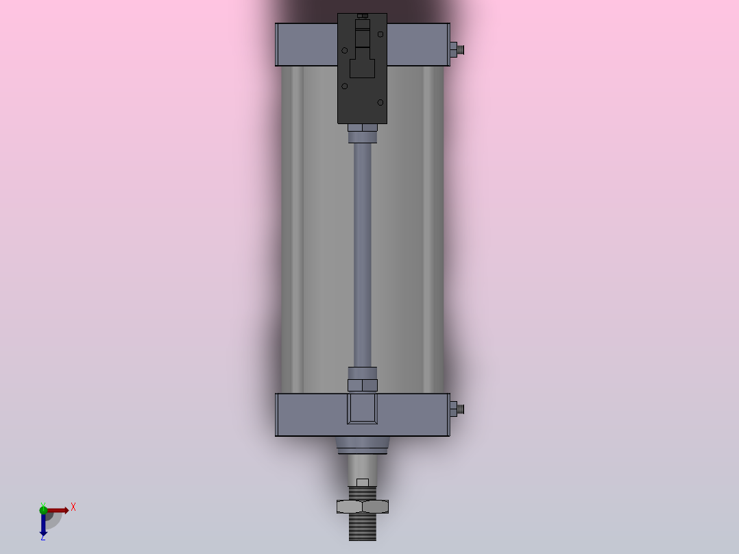 10A-5V系列无给油润滑气缸(通电时推式)[10A-5 SD 250 B 400 SD]俯视图