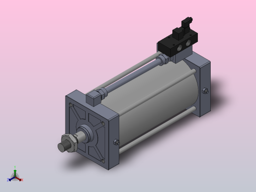 10A-5V系列无给油润滑气缸(通电时推式)[10A-5 SD 250 B 400 SD]正等轴测缩略图