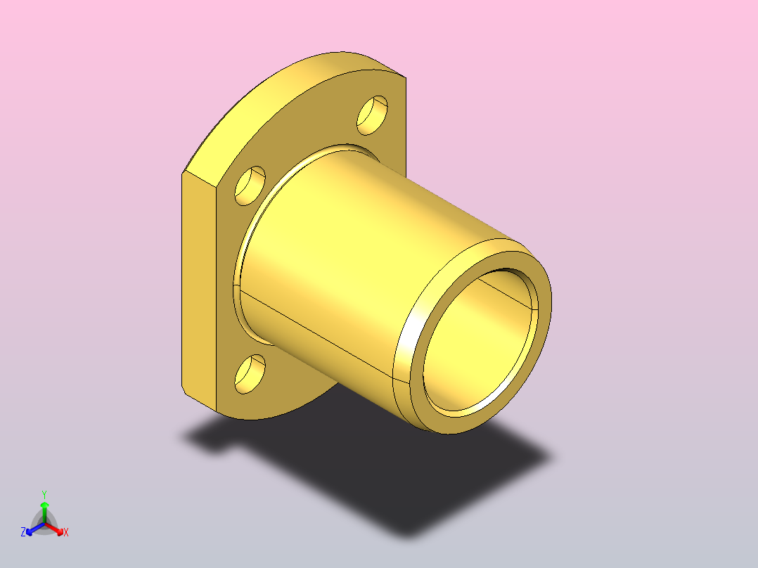 WYPN两面切割法兰型无油衬套[WYPNP-d16-L30]主视图