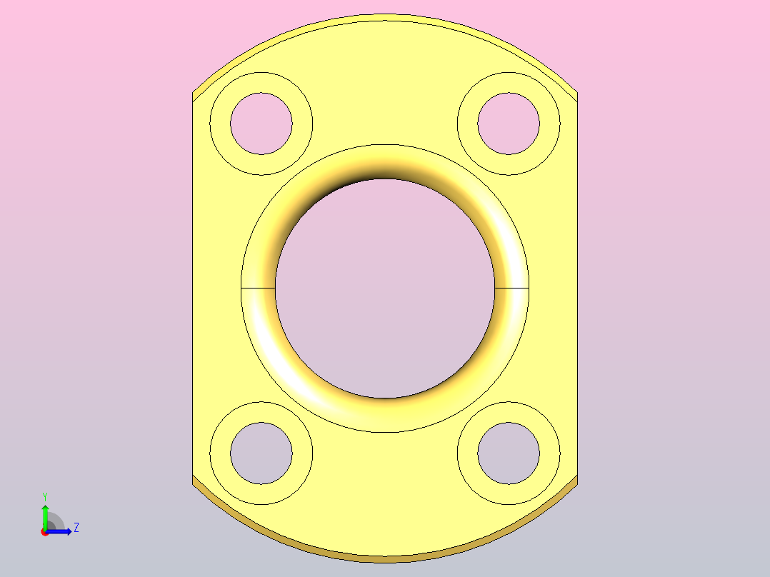 WYPN两面切割法兰型无油衬套[WYPNP-d16-L30]左视图