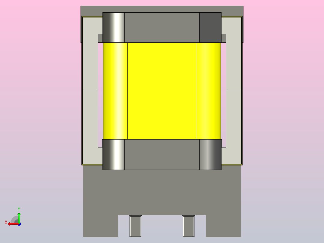 EE13水平变压器后视图