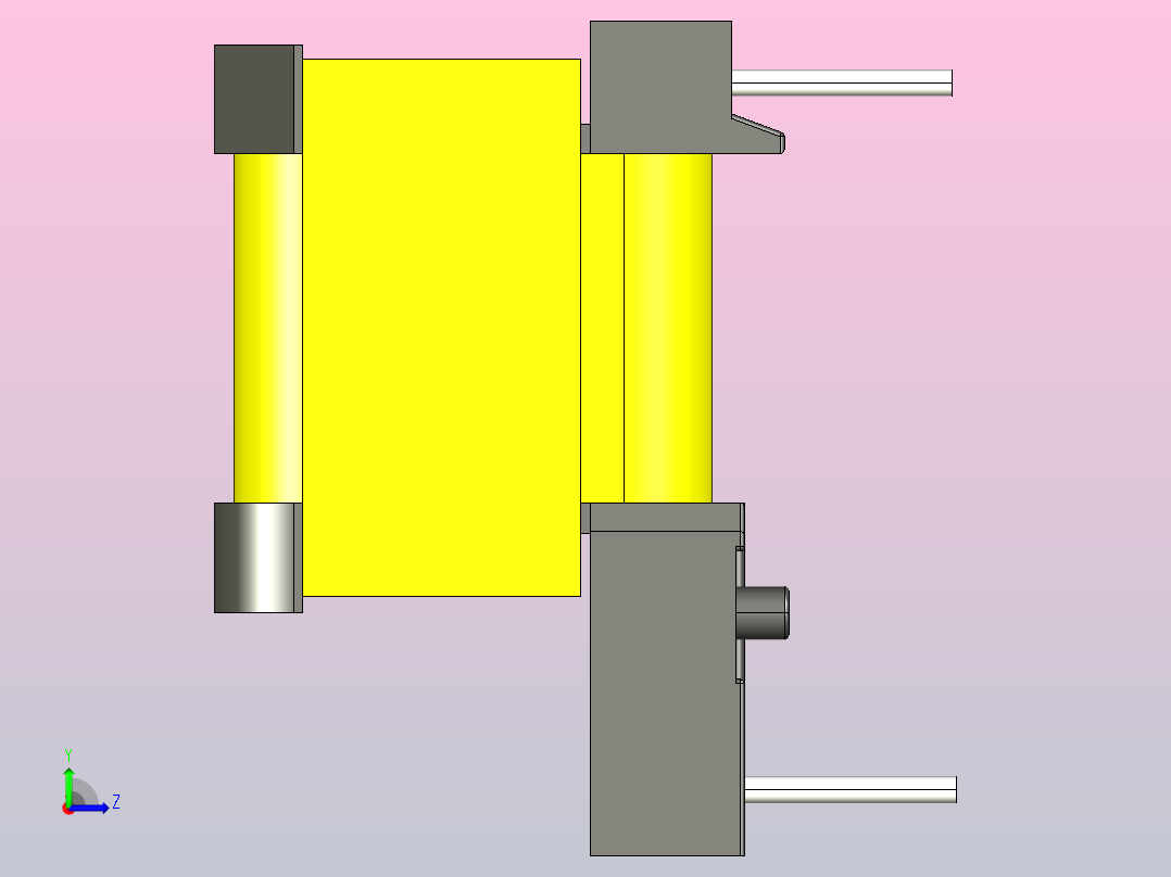EE13水平变压器左视图