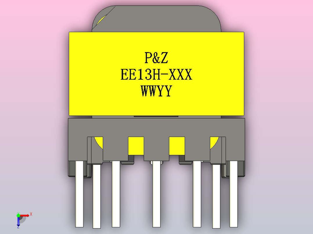 EE13水平变压器俯视图