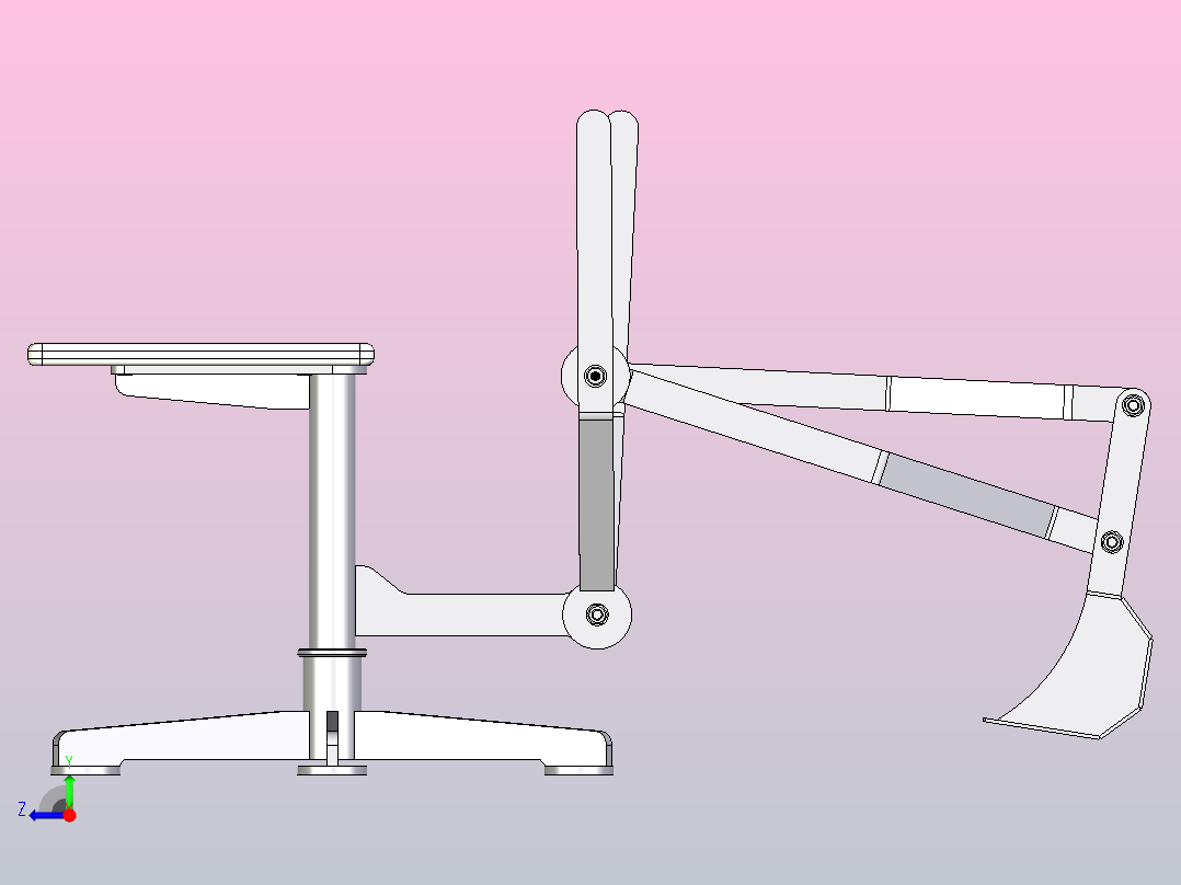 挖掘机的玩具右视图