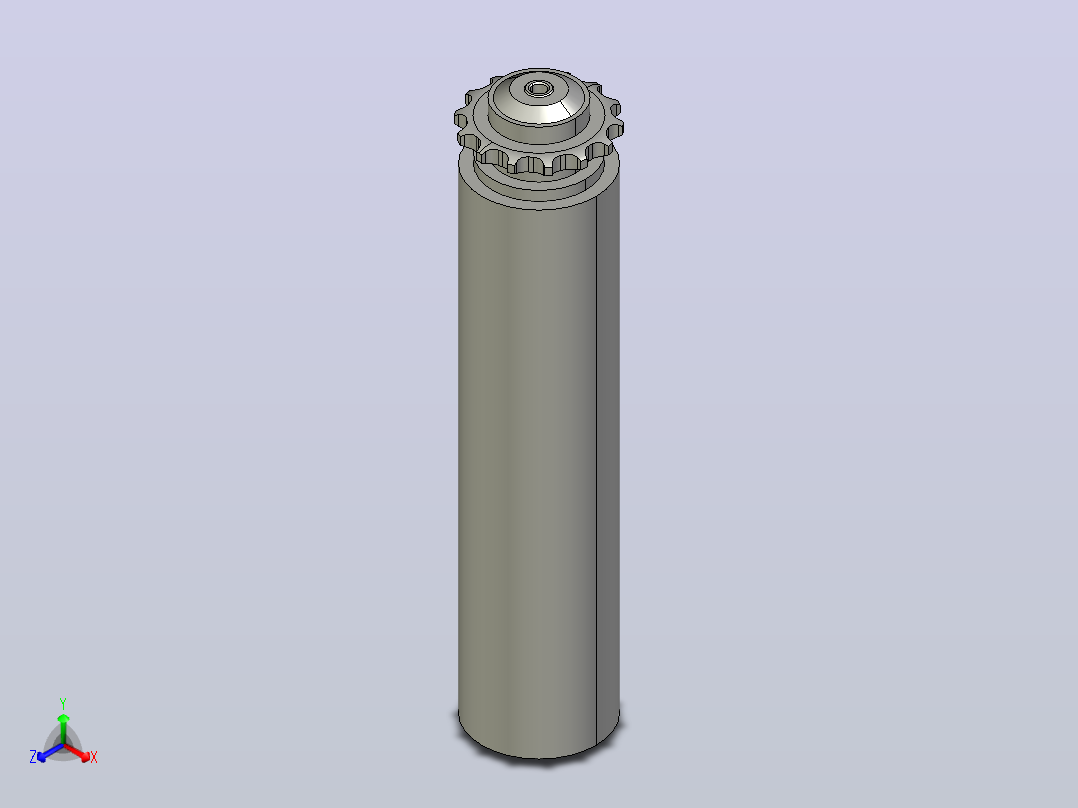 SD1-08B14T-D60X2.0T-AGL283-RL250-C1动力钢制单排齿输送滚筒主视图